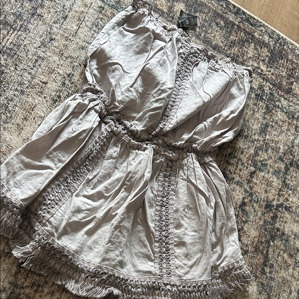 Victoria's Secret Gray Strapless Top